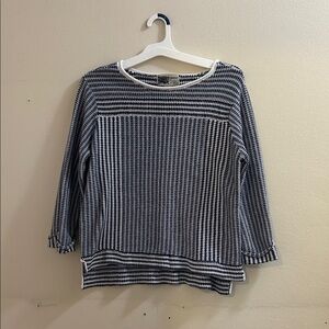 Habitat Blue and White Textured Blouse